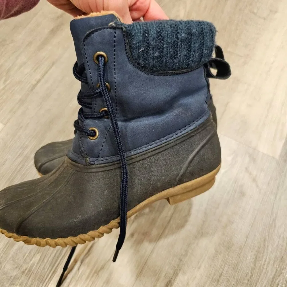Kids Boots Toddler 13 Navy Blue Waterproof - Picture 5 of 6